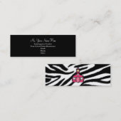 先生の名刺-細いシマウマのプリント スキニー名刺 (正面/裏面)