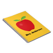 先生の名前のノートと名前入りなApple ノートブック (右側)