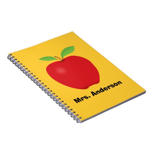 先生の名前のノートと名前入りなApple ノートブック (右側)