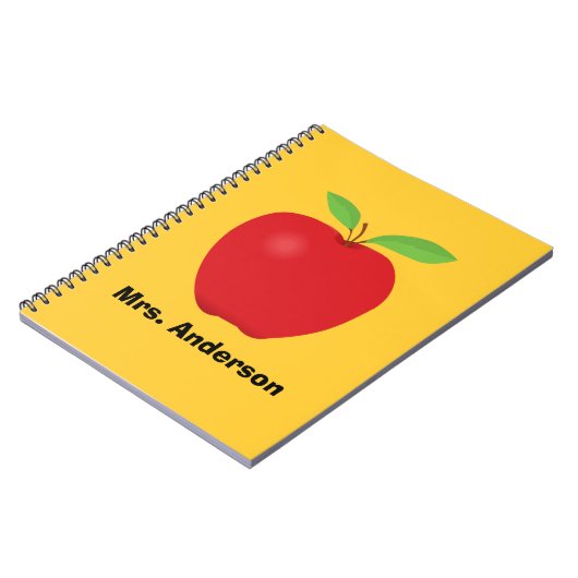 先生の名前のノートと名前入りなApple ノートブック (左側)