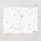 先生の名前をカスタマイズした緑のリンゴ ポストカード (裏面)