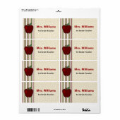 先生の名前タグ ラベル (フルシート)