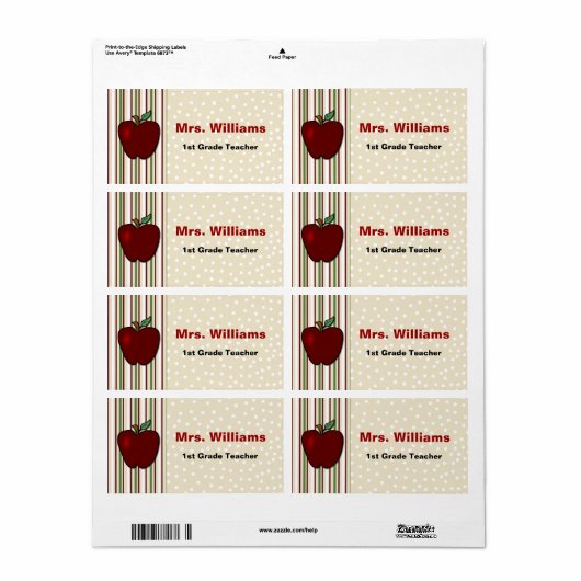 先生の名前タグ ラベル (フルシート)