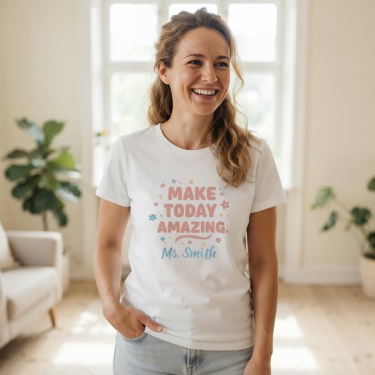 先生の名前入り学校Tシャツギフト Tシャツ