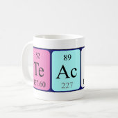 先生の周期表の名前のマグ コーヒーマグカップ (正面左)