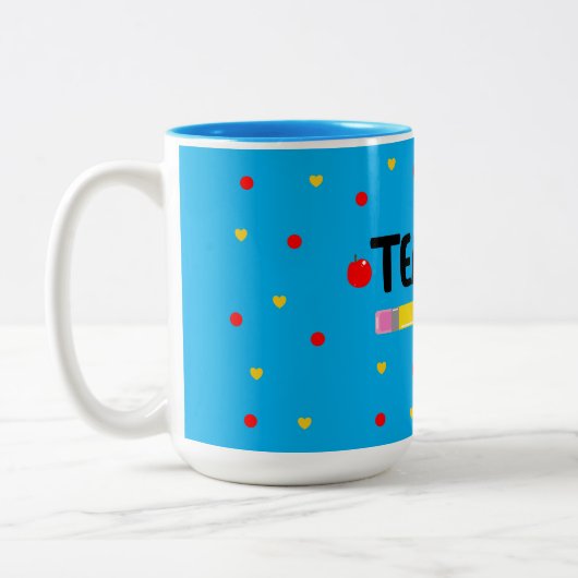 先生の命のためのかわいい贈り物先生マグカップ ツートーンマグカップ (左)