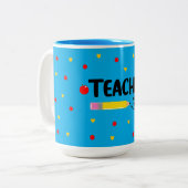 先生の命のためのかわいい贈り物先生マグカップ ツートーンマグカップ (正面左)