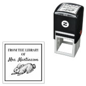 先生の図書館 ウサギ セルフインキングスタンプ (インサイチュ)