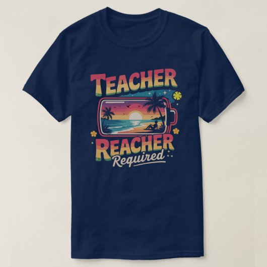 先生の夏の充電は当然 Reacher Tシャツ (デザイン正面)