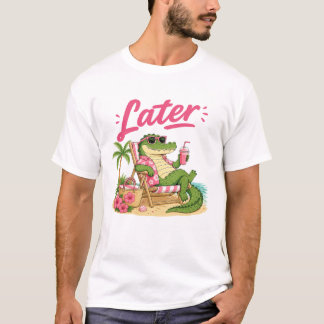 先生の夏 ワニ また会いましょう 最終登校日 Tシャツ