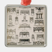 「先生の大要からの庭座席のためのデザイン、 メタルオーナメント (正面)