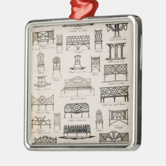 「先生の大要からの庭座席のためのデザイン、 メタルオーナメント