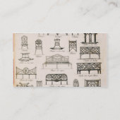 「先生の大要からの庭座席のためのデザイン、 名刺 (裏面)