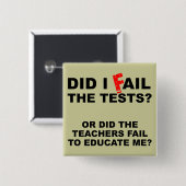 先生の失敗おもしろいなボタンのバッジ 缶バッジ (正面&裏面)