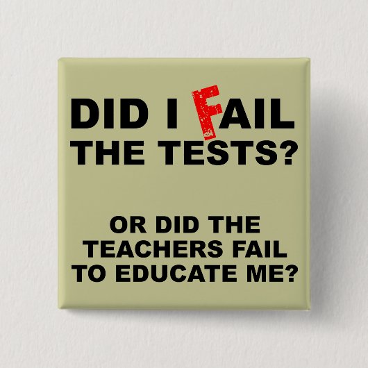 先生の失敗おもしろいなボタンのバッジ 缶バッジ (正面)