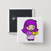 先生の女の子 缶バッジ (正面&裏面)