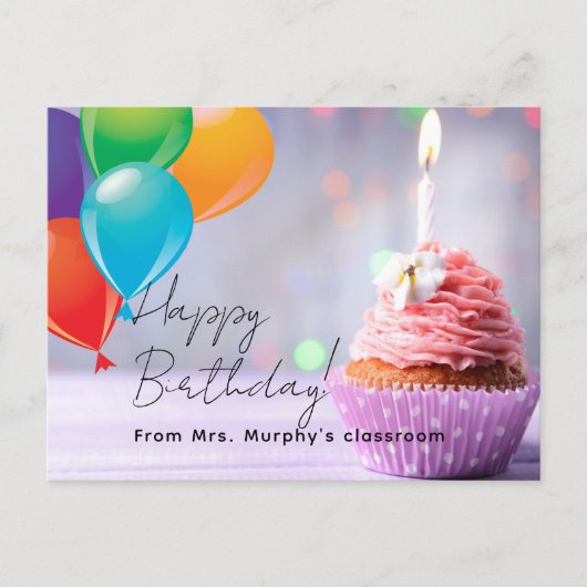 先生の子供の誕生日 ポストカード (正面)