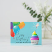 先生の子供の誕生日 ポストカード (スタンド正面)