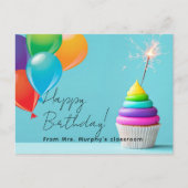 先生の子供の誕生日 ポストカード (正面)