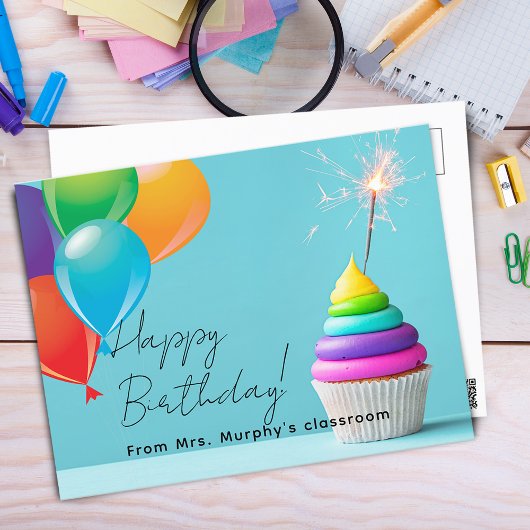 先生の子供の誕生日 ポストカード