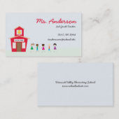 先生の学校および子供の名刺 名刺 (正面/裏面)