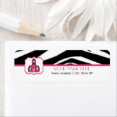 先生の学校ラベル – ゼブラプリント&ピンク ラベル (インサイチュ)