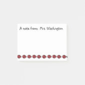 先生の学校レッドラディバグ投稿itノート贈り物 ポストイット (正面)