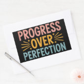 先生の完成に関する進歩新学期 長方形シール (封筒)