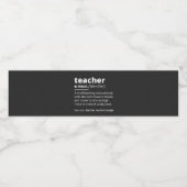 先生の定義おもしろい-教えの学校先生 ペットボトルラベル (シングルラベル)