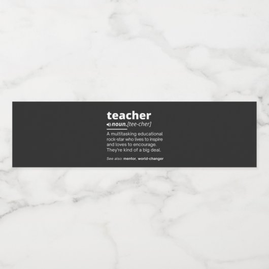 先生の定義おもしろい-教えの学校先生 ペットボトルラベル (シングルラベル)