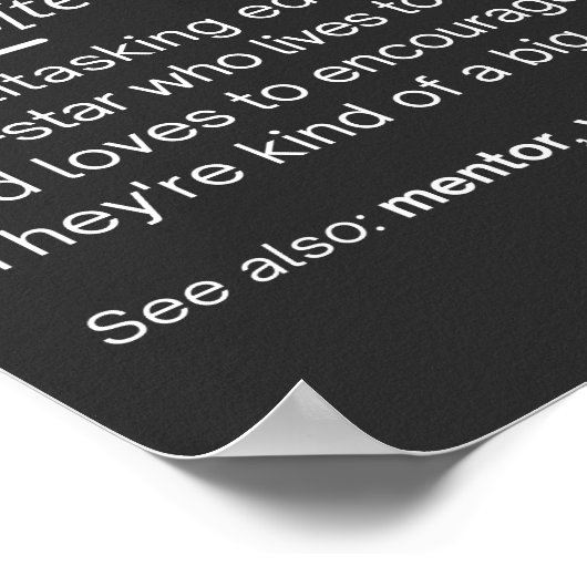 先生の定義おもしろい-教えの学校先生 ポスター (角)