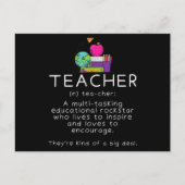 先生の定義おもしろい-教えの学校先生 ポストカード (正面)