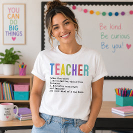 先生の定義 楽しい マルチタスク ロックスター Tシャツ