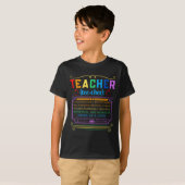 先生の定義 - 面白い教育 学校の先生 Tシャツ (正面フル)