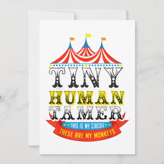 先生の小さな人間のタマーこの私のサーカス私のサル 招待状 (正面)
