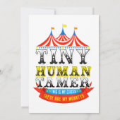 先生の小さな人間のタマーこの私のサーカス私のサル 招待状 (裏面)