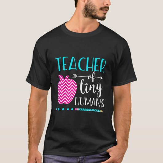 先生の小さな人間の長袖シャツ幼稚園 Tシャツ (正面)