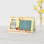 先生の幸せな退職の黒板カード カード (黄色い花)