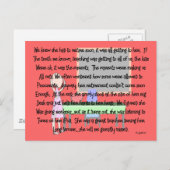 先生の引退「行き詰まり」ストーリーアートギフト ポストカード (正面/裏面)