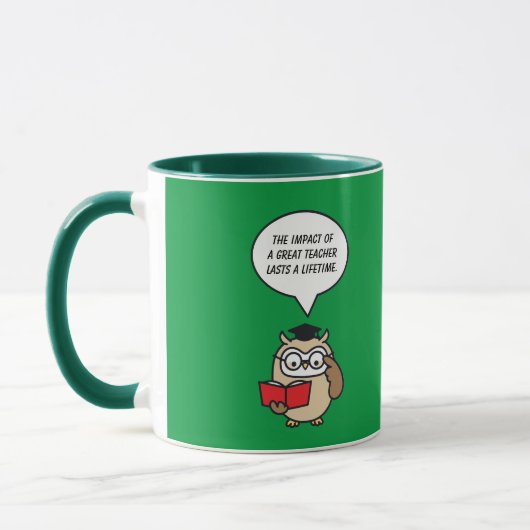 先生の影響は素晴らし一生続く マグカップ (左)