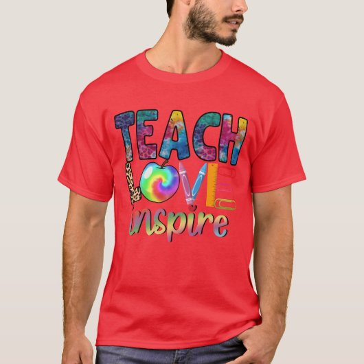 先生の愛にインスパイアされた少年 Tシャツ (正面)