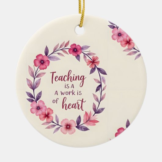 先生の愛のリース セラミックオーナメント (正面)