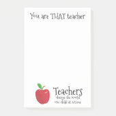 先生の感動的な引用文の赤いりんごは感謝していしています ポストイット (正面)