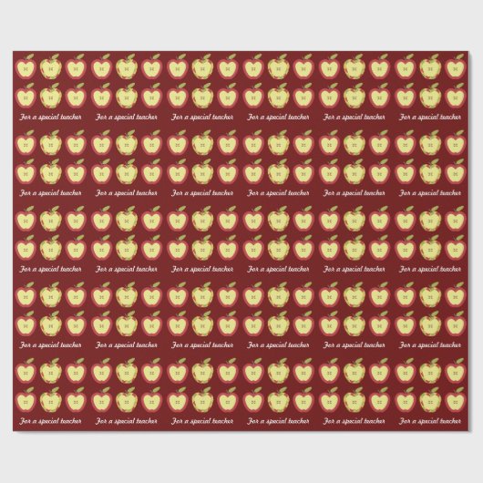 先生の感謝のギフト用包装紙のためのりんご ラッピングペーパー (フラット)