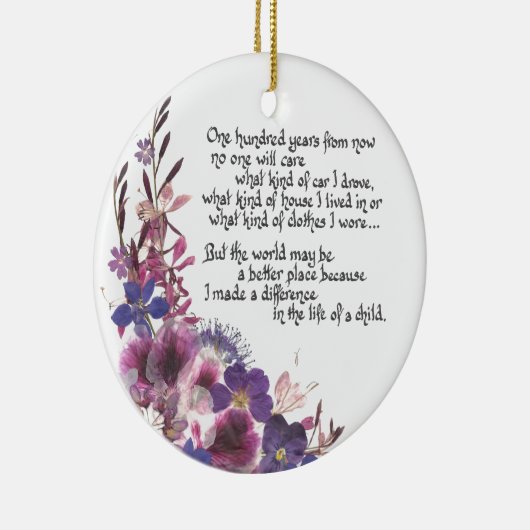 先生の感謝のギフト セラミックオーナメント (右)