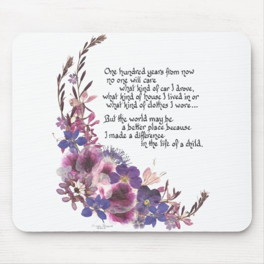 先生の感謝のギフト マウスパッド (正面)