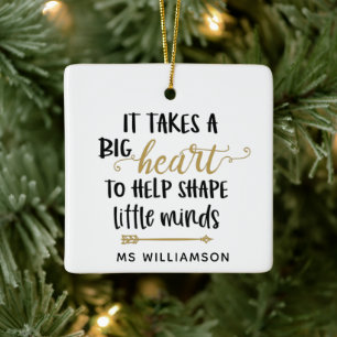 先生の感謝のクリパーソナライズされたスマス セラミックオーナメント