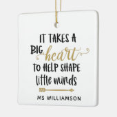 先生の感謝のクリパーソナライズされたスマス セラミックオーナメント (左)