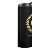 先生の感謝のフェイクな金ゴールドホイルの名前をカスタムする タンブラー (回転左)