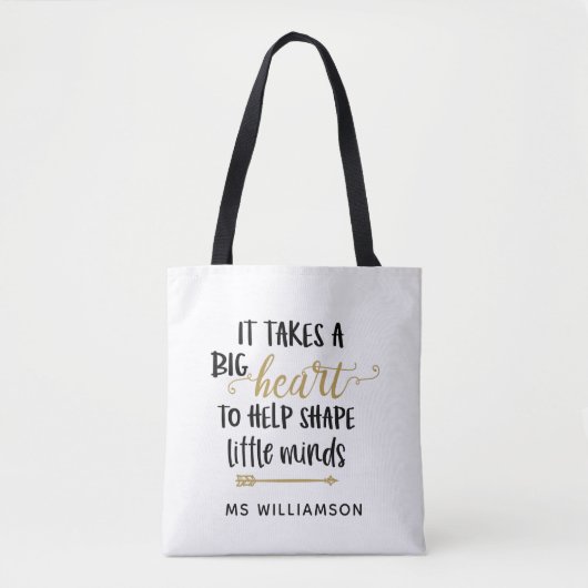 先生の感謝パーソナライズされたトートバッグギフト トートバッグ (正面)